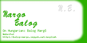 margo balog business card